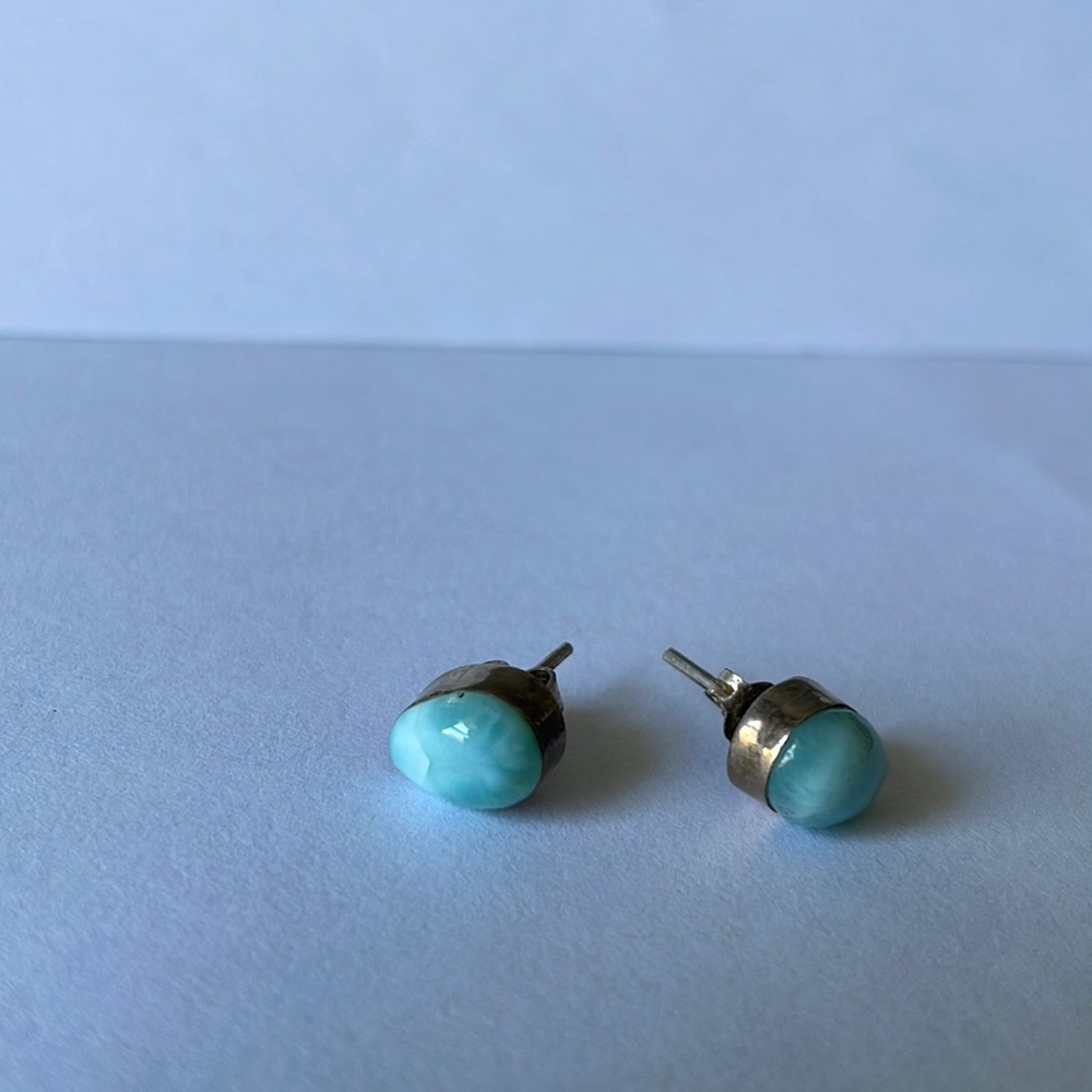 Larimar Sterling Silver Earrings